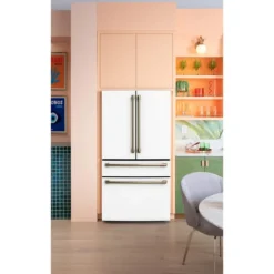 GE Café CAFE 23,2 Cu Ft 36 In Refrigerator Bottom Freezer, French door - CJE23DP4WW2