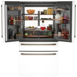 GE Café CAFE 23,2 Cu Ft 36 In Refrigerator Bottom Freezer, French door - CJE23DP4WW2