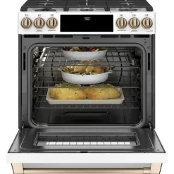 GE Café CAFE Dual-Fuel Range 30" Dual Energy Gas - CC2S900P4MW2