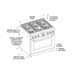 GE Café CAFE Range 36" Electric Gas - CGY366P2TS1