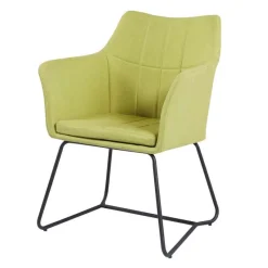 Chair with Metal Base - Lime