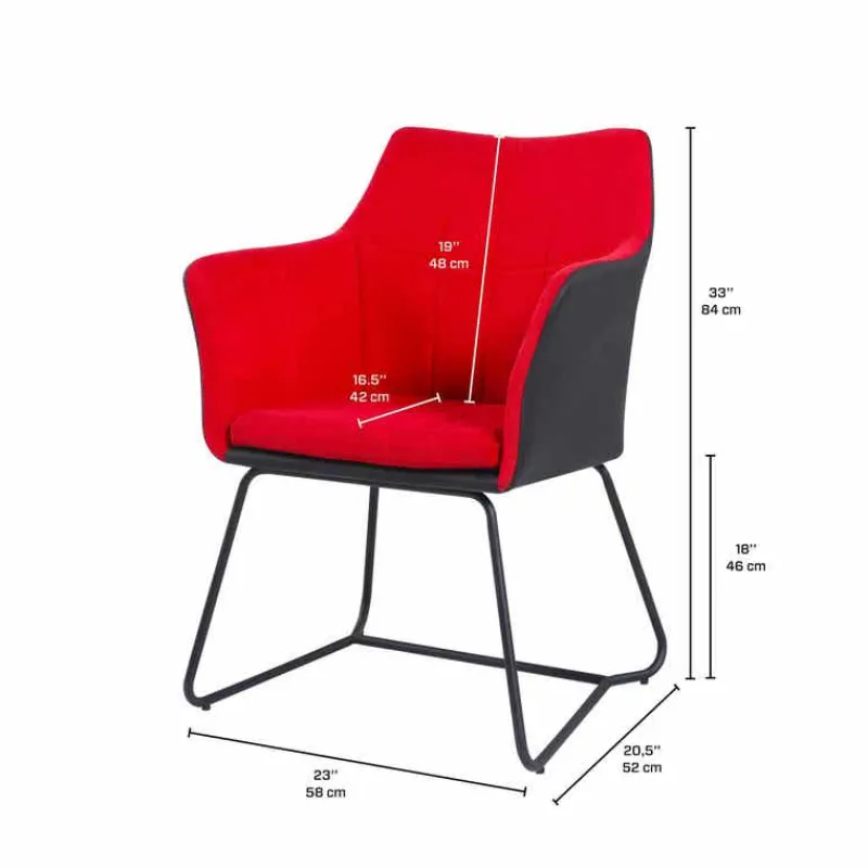 Chair with Metal Base -