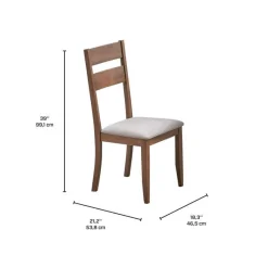 Chairs (Set of 2) - Brown & Beige
