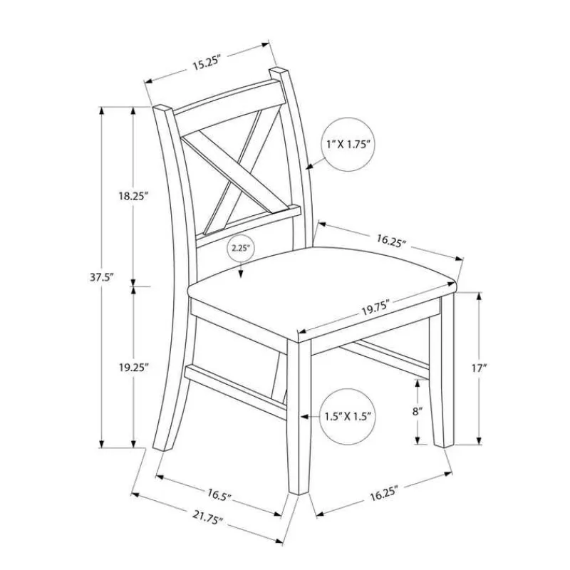 Monarch Chairs (Set of 2) - Brown & -