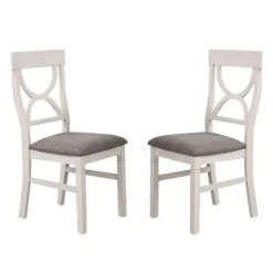 Chairs (Set of 2) - White & Grey