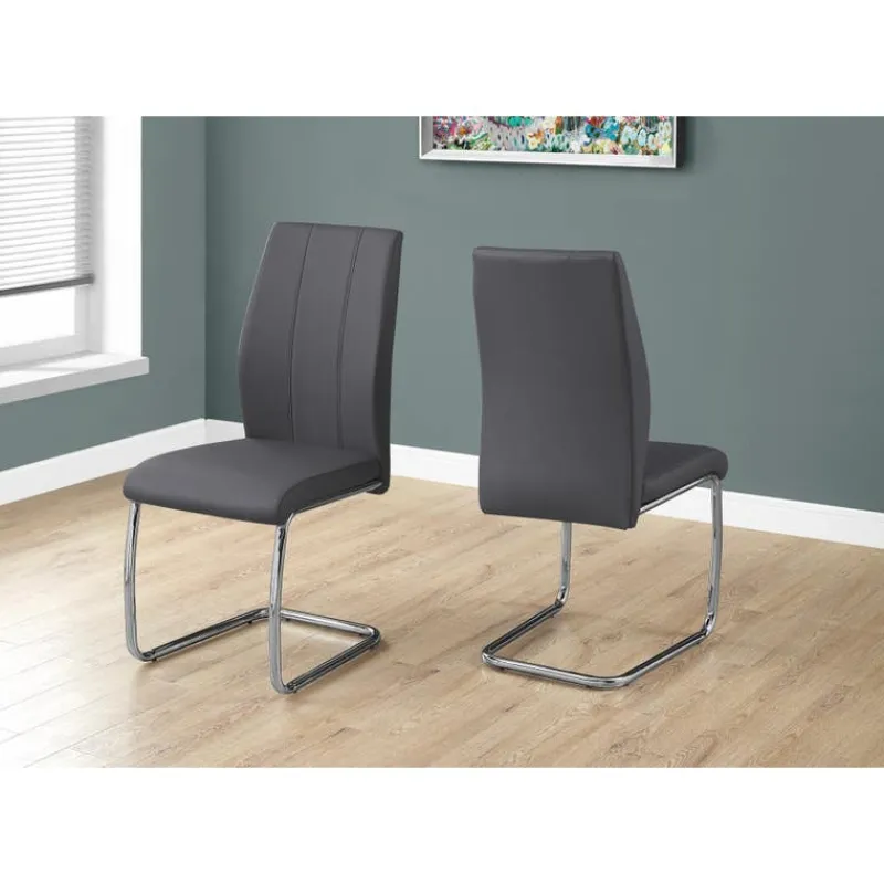 Monarch Chairs with Chrome Base (Set of 2) - -