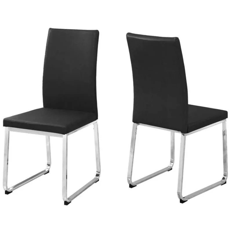 Monarch Chairs with Chrome Base (Set of 2) - -
