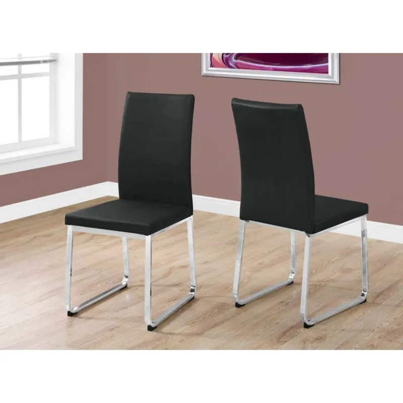 Monarch Chairs with Chrome Base (Set of 2) - -