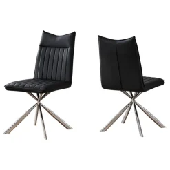 Monarch Chairs with Chrome Spider Legs (Set of 2) - -