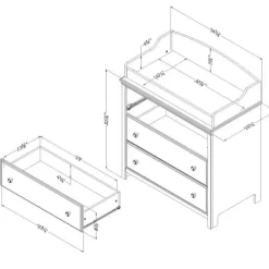Meubles South Shore Changing Table With Drawers - South Shore
