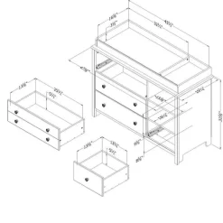 Meubles South Shore Changing Table With Removable Changing Station - South Shore