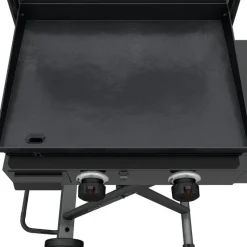 CHARBROIL 22 in Portable Propane Gas Griddle with Folding Cart and 2 Burners - 24 000 BTU