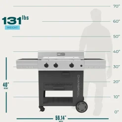 CHARBROIL 5-in-1 Propane Cooking Station with Plancha, Pizza Oven, and Wok - 36 000 BTU
