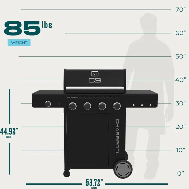 CHARBROIL Propane Gas Grill with 4 Burners - 41 000 BTU