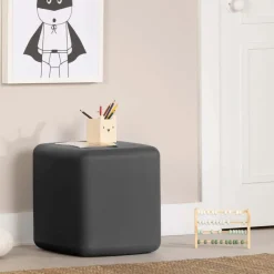 Meubles South Shore Charcoal Grey Pouf - South Shore