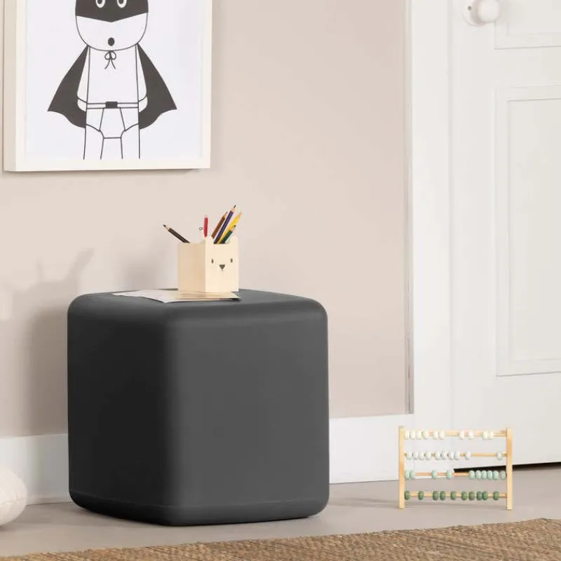 Meubles South Shore Charcoal Grey Pouf - South Shore