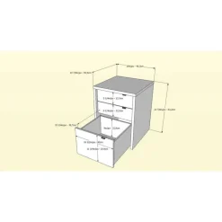Nexera Chrono Filing Cabinet, 3-Drawer, -