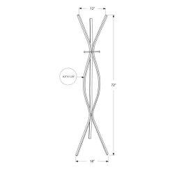 Monarch Coat rack - 72"h / metal contemporary style