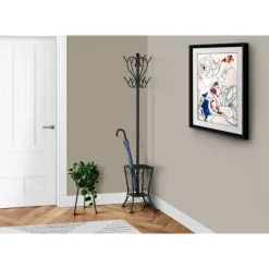 Monarch Coat rack - 71"h / metal with an umbrella holder