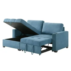 Compact Reversible Loveseat Bed with Storage -