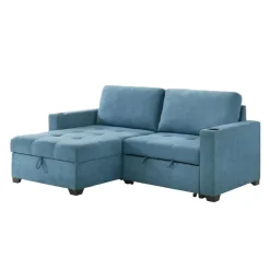 Compact Reversible Loveseat Bed with Storage -