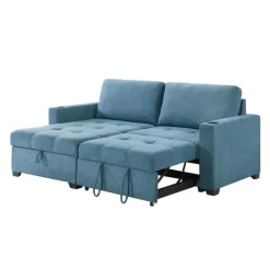 Compact Reversible Loveseat Bed with Storage -