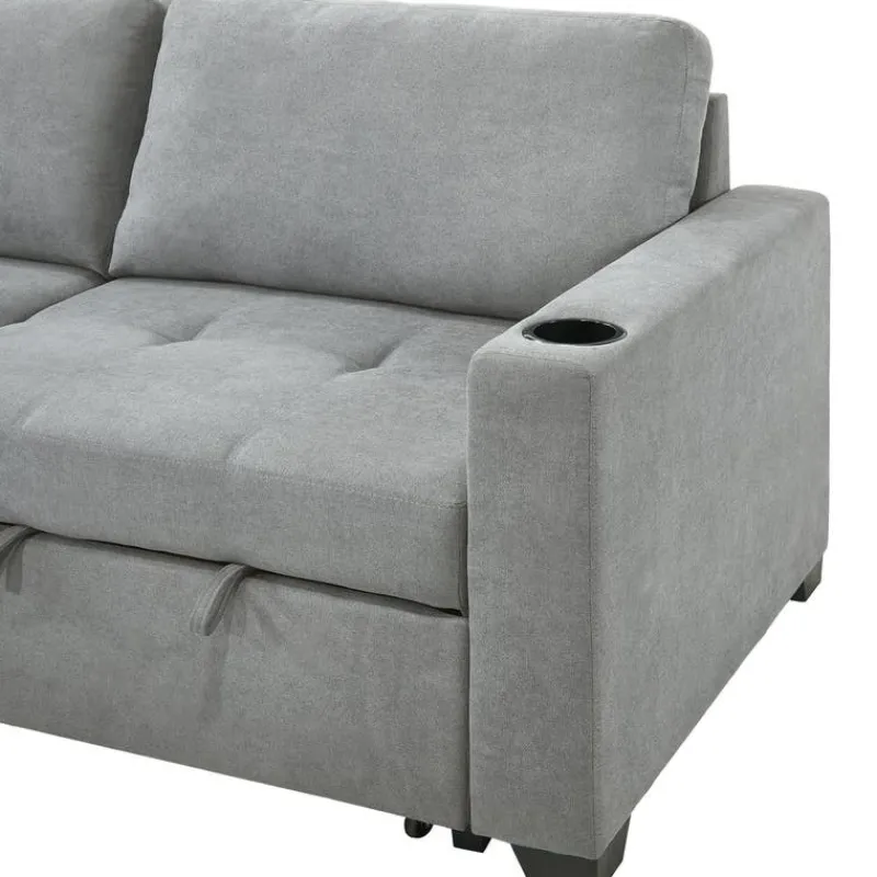 Compact Reversible Loveseat Bed with Storage -