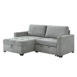 Compact Reversible Loveseat Bed with Storage -