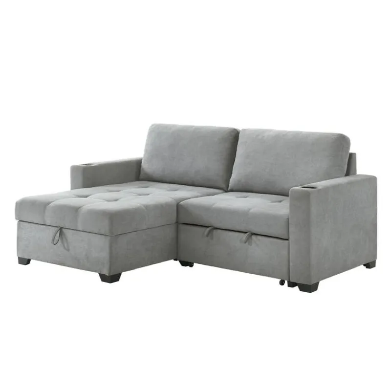 Compact Reversible Loveseat Bed with Storage -