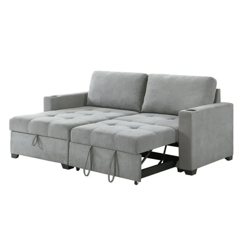 Compact Reversible Loveseat Bed with Storage -