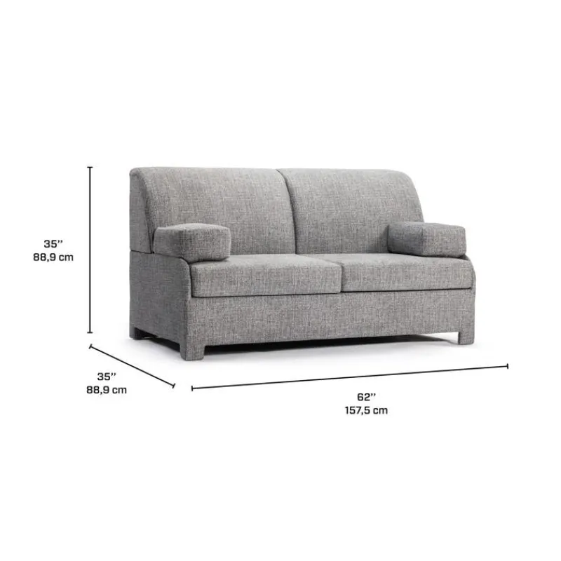 Libra Compact Sleeper Sofa - Dark Grey