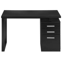Monarch Computer desk - 3 drawers / wooden leg rectangular / left or right setup / fl -