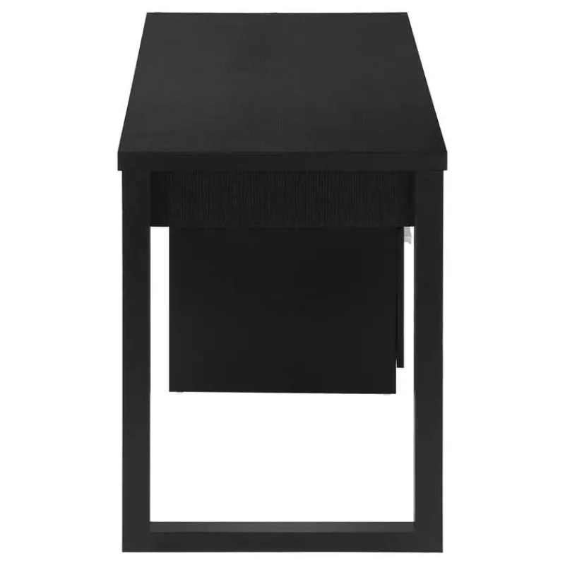 Monarch Computer desk - 3 drawers / wooden leg rectangular / left or right setup / fl -