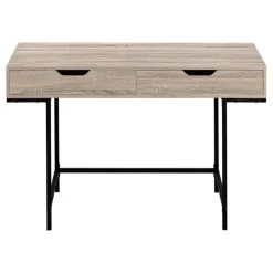 Monarch Computer desk - 2 storage drawers / recessed metal legs - 48
