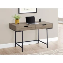 Monarch Computer desk - 2 storage drawers / recessed metal legs - 48