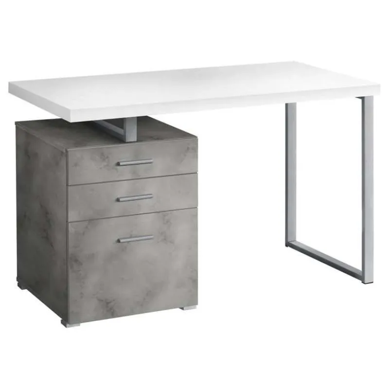 Monarch Computer desk - 3 storage drawers / left or right setup / floating desktop - -