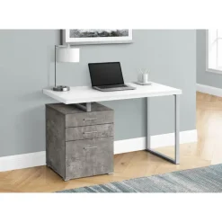 Monarch Computer desk - 3 storage drawers / left or right setup / floating desktop - -