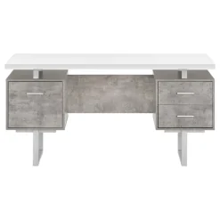 Monarch Computer desk - 3 storage drawers / reversible / floating desktop - 60