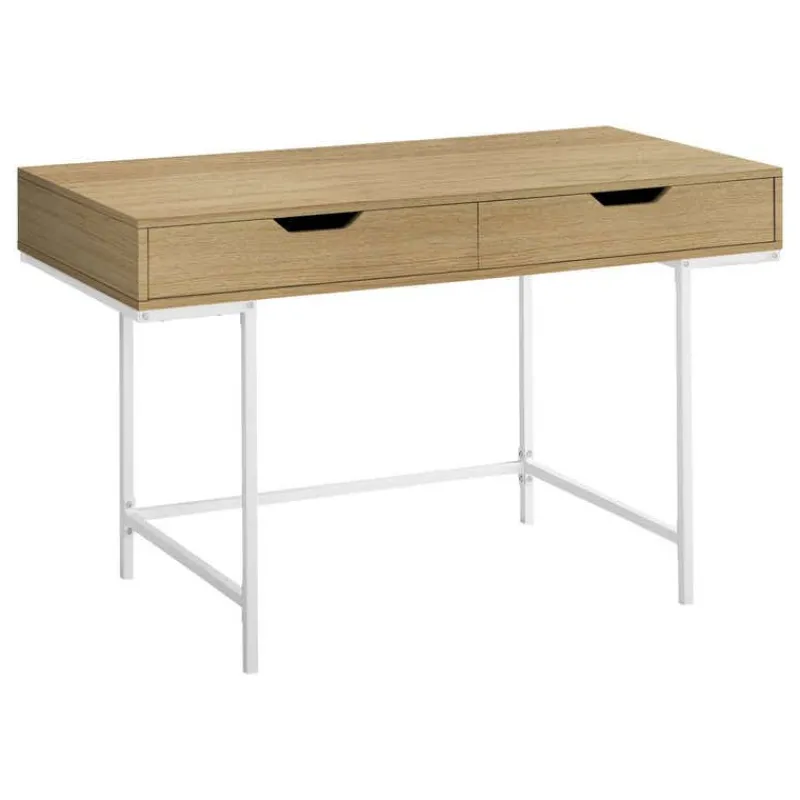 Monarch Computer desk - 2 storage drawers / recessed metal legs - 48"l - wood -