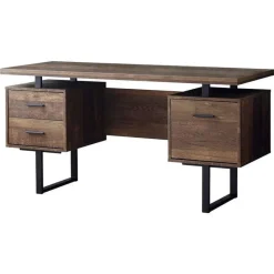 Monarch Computer desk - 3 storage drawers / reversible / floating desktop - 60