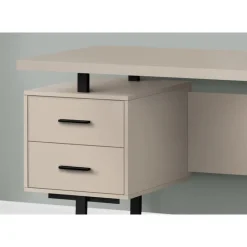 Monarch Computer desk - 3 storage drawers / reversible / floating desktop - 60