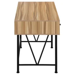 Monarch Computer desk - 3 storage drawer / metal legs v-shape design - 42"l - light r -