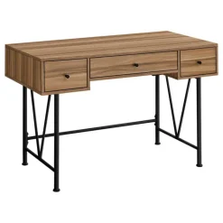 Monarch Computer desk - 3 storage drawer / metal legs v-shape design - 42