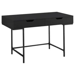 Monarch Computer desk - 2 storage drawers / recessed metal legs - 48