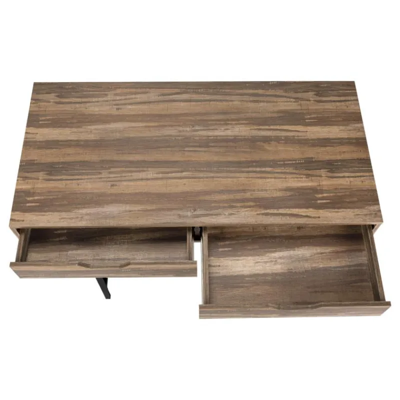 Monarch Computer desk - 2 storage drawers / recessed metal legs - 48"l - reclai -