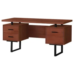 Monarch Computer desk - 3 storage drawers / reversible / floating desktop - 60