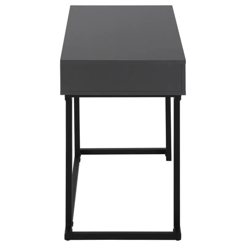 Monarch Computer desk - 1 storage drawer / metal base - 42"l - modern / black -