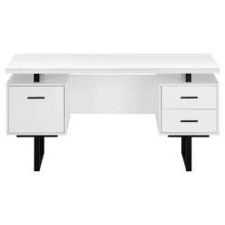 Monarch Computer desk - 3 storage drawers / reversible / floating desktop - 60