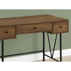 Monarch Computer desk - 3 storage drawer / metal legs v-shape design - 42