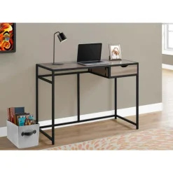 Monarch Computer desk - 1 storage drawer / metal frame - 42"l - wood-look -